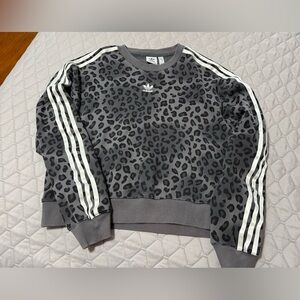 Adidas Originals Leopard Luxe Trefoil Crew Sweatshirt